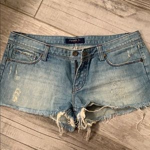Forever 21 distressed jean shorts
